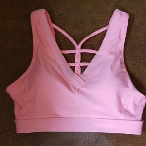 Coral/peach sports bra